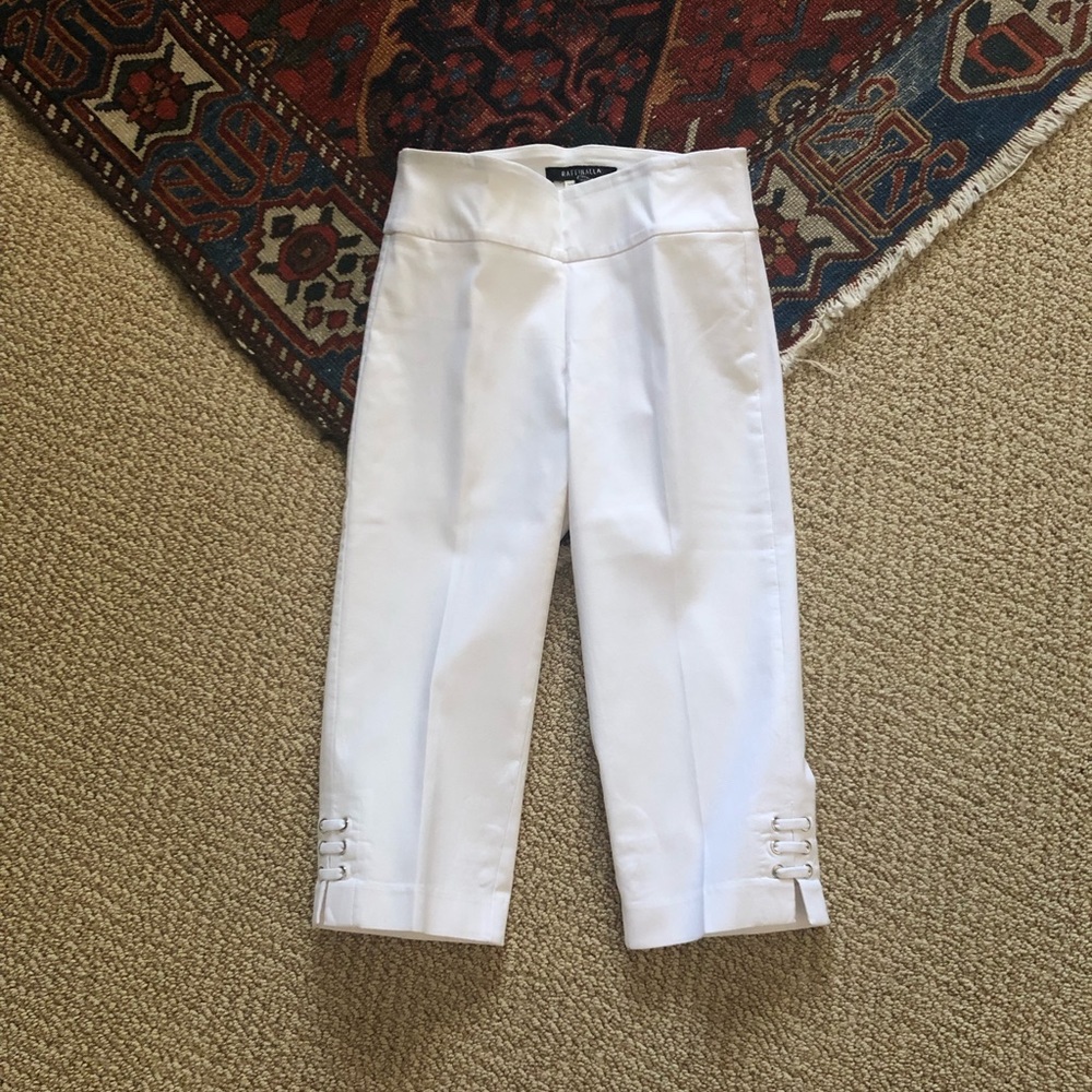 Women’s White Peddle Pusher Capri Shorts • 4